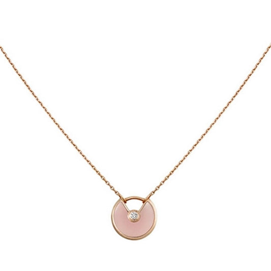 Miro AMULETTE ROSE GOLD PINK MOP NECKLACE