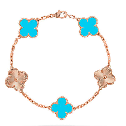 [Miro ]New  CLOVER 5 MOTIF TURQUOISE BRACELET COLLECTION