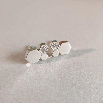 Miro BEE LOVE SILVER DIAMOND EARRINGS