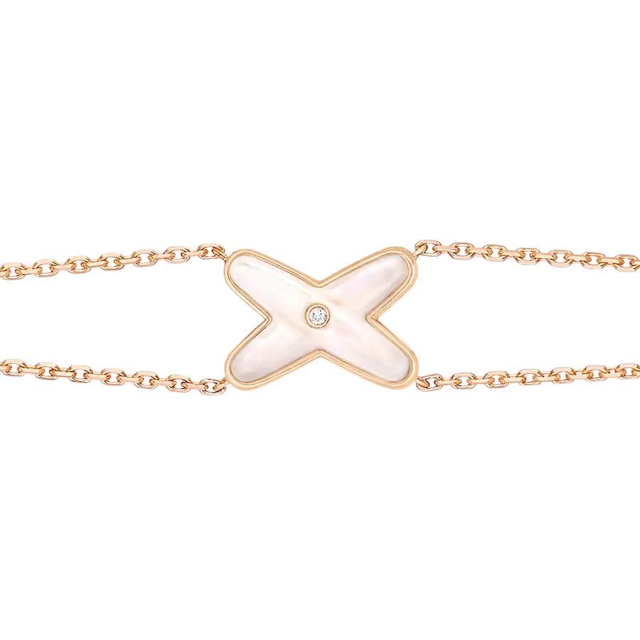 Miro JEUX BRACELET WHITE MOP PINK GOLD 1 DIAMOND