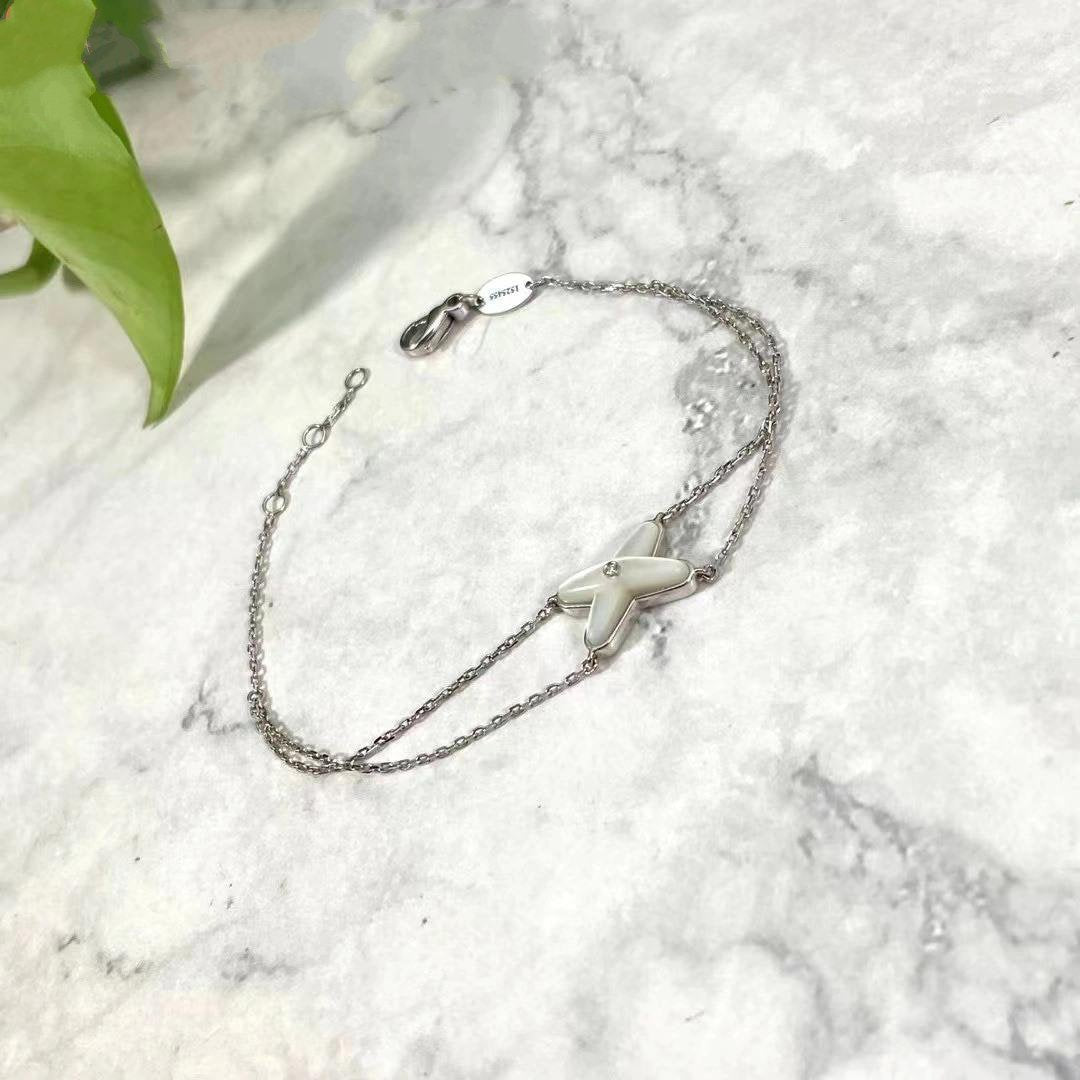 Miro JEUX BRACELET WHITE MOP SILVER 1 DIAMOND