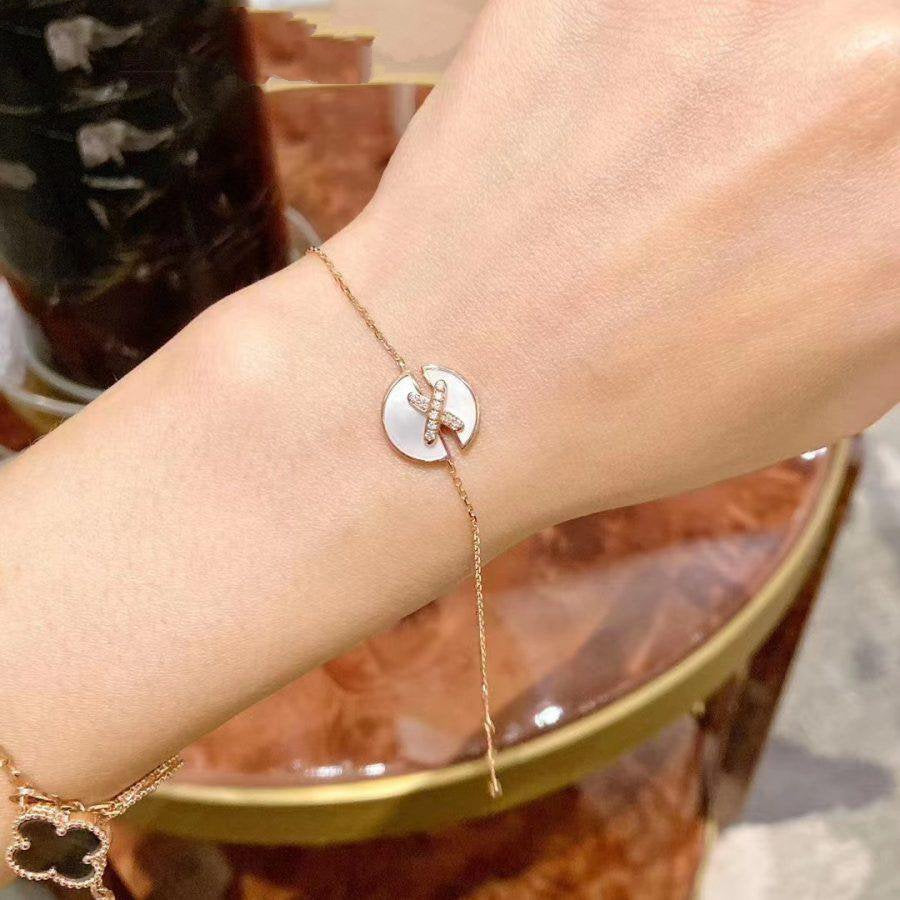 Miro JEUX DE BRACELET MOP PINK GOLD DIAMONDS