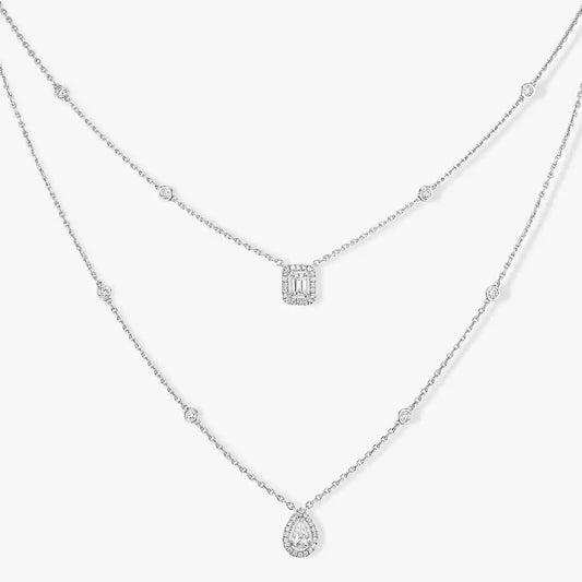 [Miro ]Diamond Necklace My Twin 2 Rows