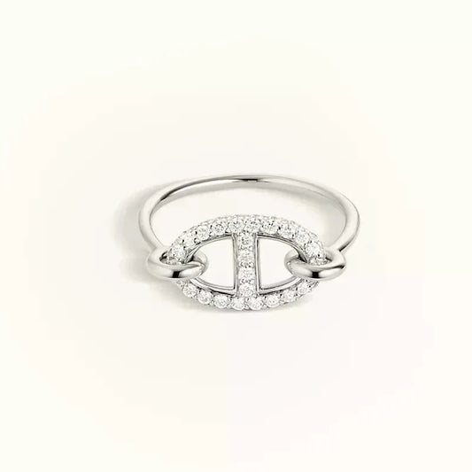Miro RONDE SMALL SILVER DIAMOND RING