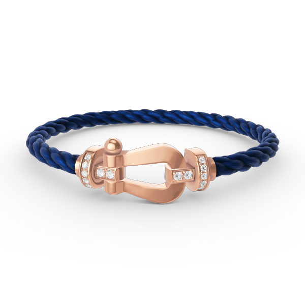 Miro FORCE LARGE HORSESHOE HALF DIAMOND BRACELET ROSE GOLD