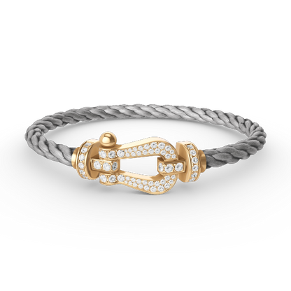Miro FORCE LARGE HORSESHOE FULL DIAMOND BRACELET GOLD