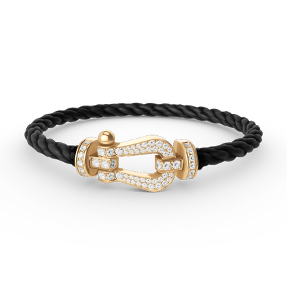 Miro FORCE LARGE HORSESHOE FULL DIAMOND BRACELET GOLD