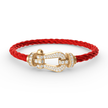 Miro FORCE LARGE HORSESHOE FULL DIAMOND BRACELET GOLD