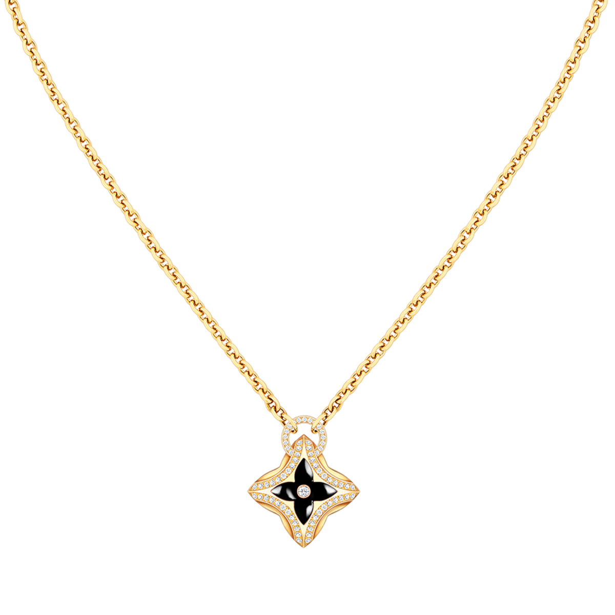 Miro STAR PEDANT PINK GOLD DIAMOND NECKLACE