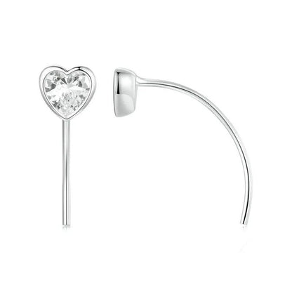 女性用可憐なシンプルハートピアス BSE1003