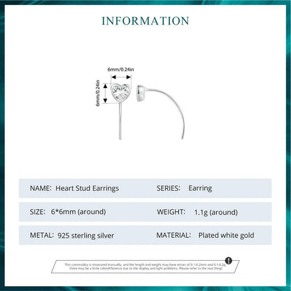 女性用可憐なシンプルハートピアス BSE1003