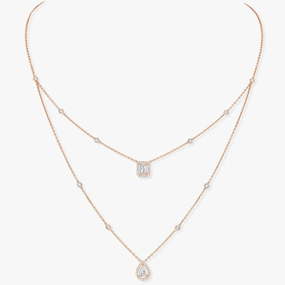 [Miro ]MY TWIN 2 ROW DIAMOND NECKLACE