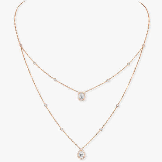 [Miro ]MY TWIN 2 ROW DIAMOND NECKLACE