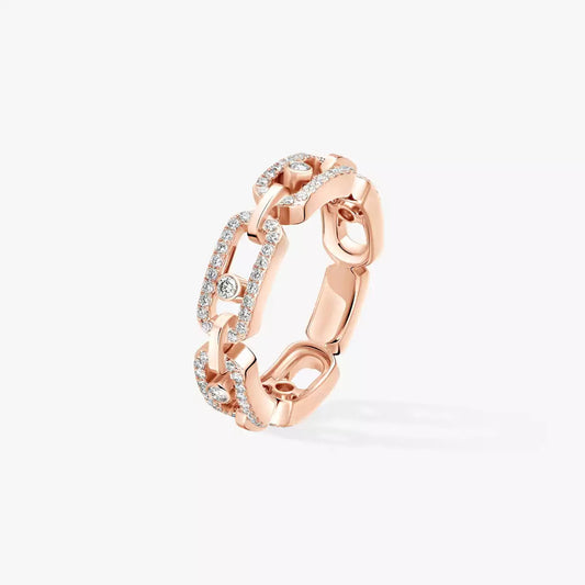[Miro ]Move Link Pave_-Set Diamond Ring in Gold