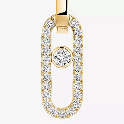 [Miro ]Move Link Diamond Earrings