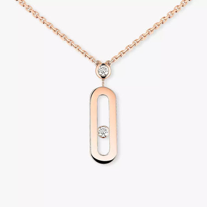 [Miro ] Move Uno Gold Diamond Long Necklace