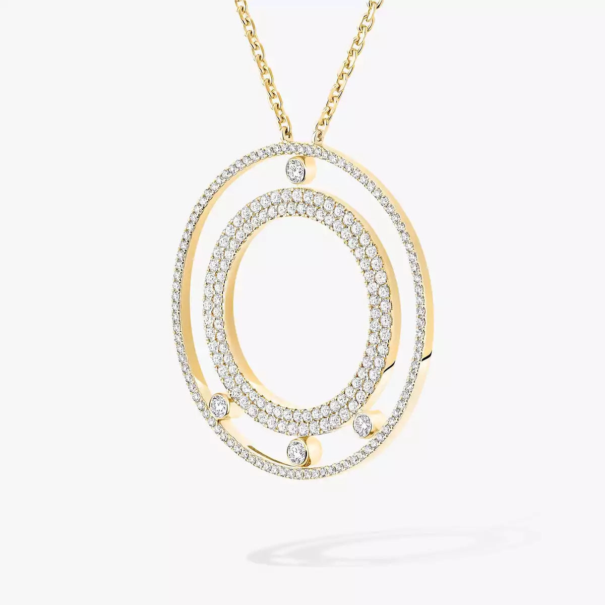 [Miro ]Move Romane Long Pave_-Set Diamond Necklace