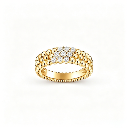 [Miro ]  THREE-ROW DIAMOND RING