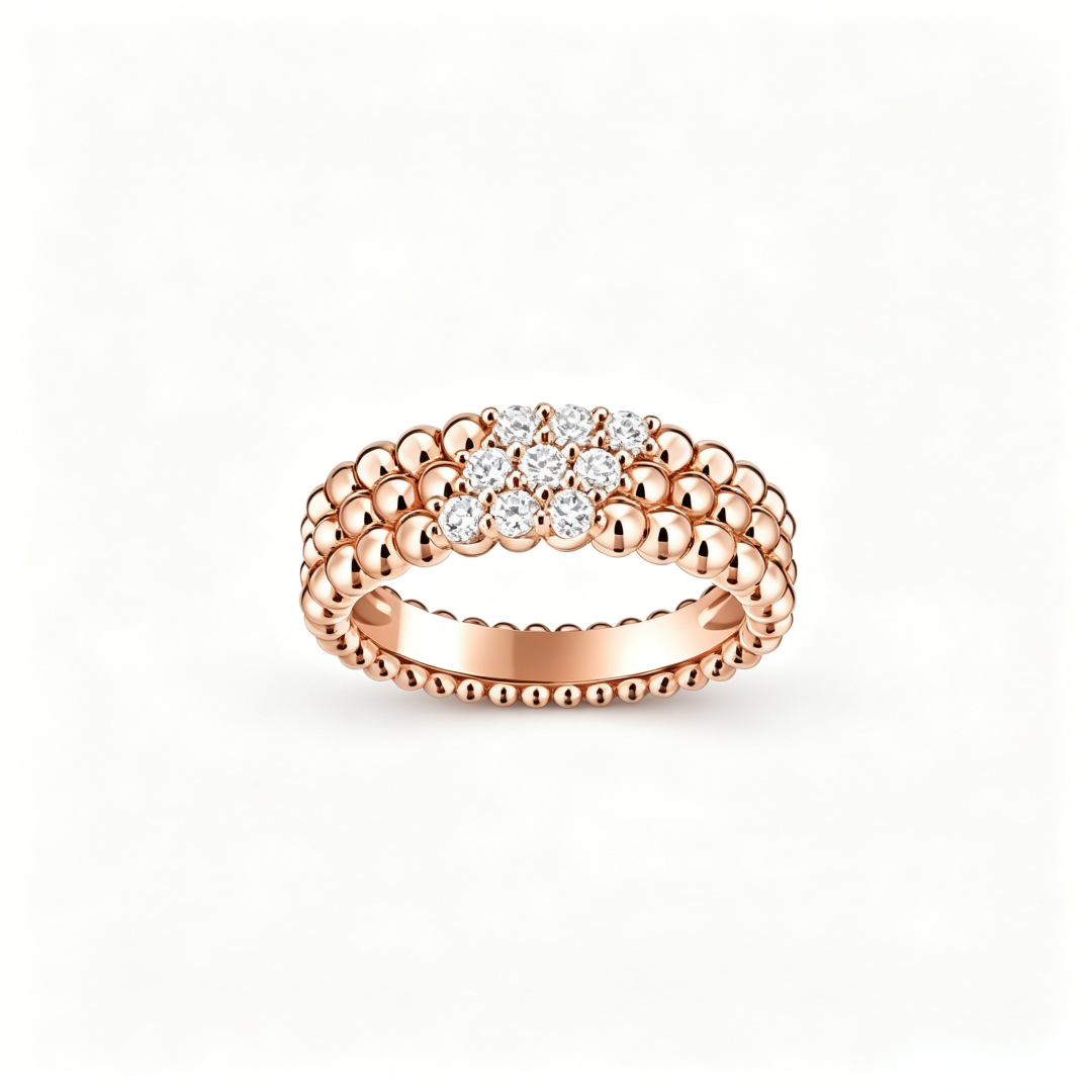 [Miro ]  THREE-ROW DIAMOND RING