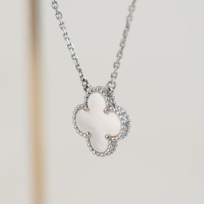 Miro CLOVER  15MM WHITE MOTHER-OF-PEARL SILVER