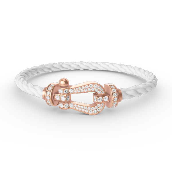Miro FORCE LARGE HORSESHOE FULL DIAMOND BRACELET ROSE GOLD