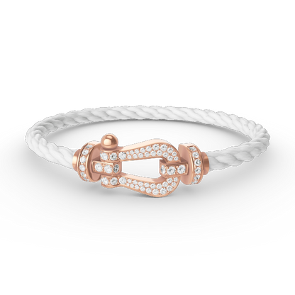 Miro FORCE LARGE HORSESHOE FULL DIAMOND BRACELET ROSE GOLD