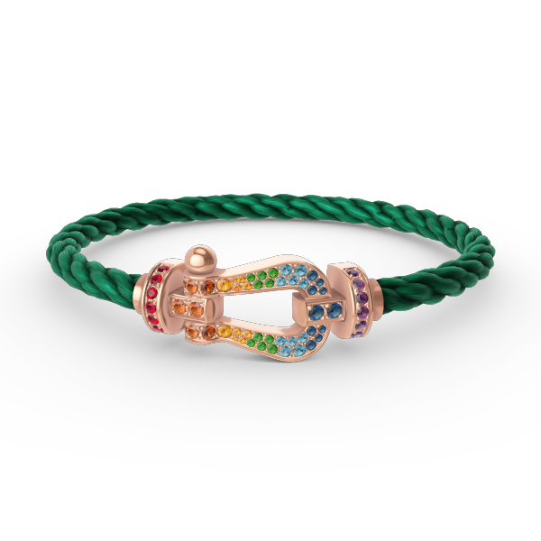 Miro FORCE LARGE HORSESHOE  COLORED DIAMOND BRACELET ROSE GOLD