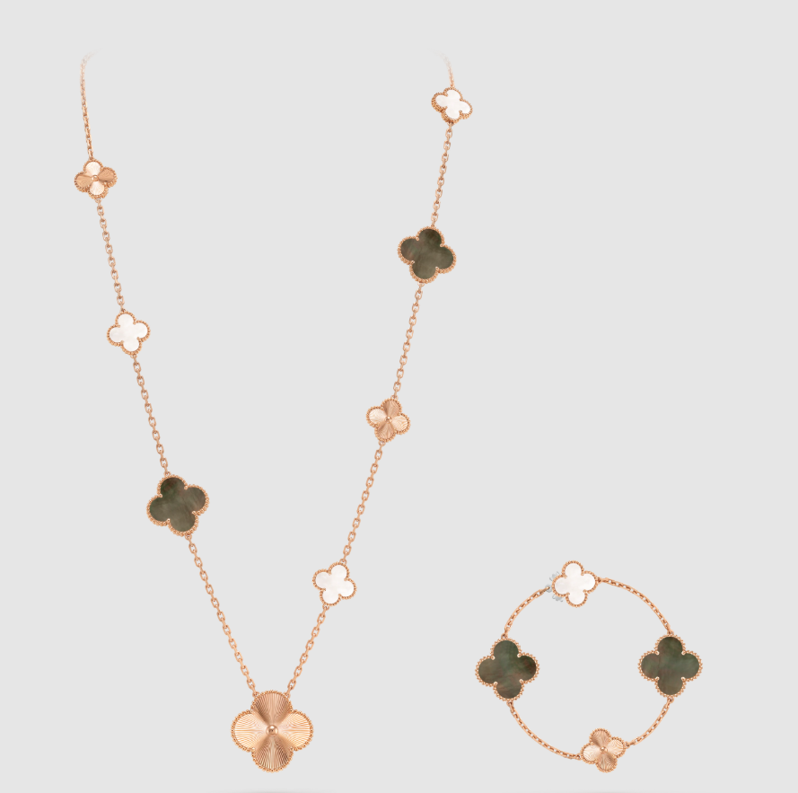 [Miro ] 25 NEW CLOVER 15 MOTIFS GRAY MOTHER-OF-PEARL