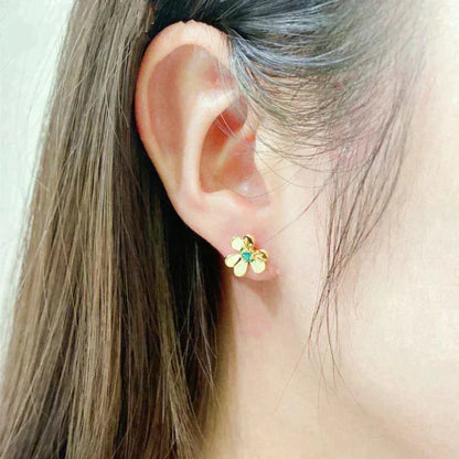 Miro FRIVOLE  FLOWER MALACHITE EARRINGS