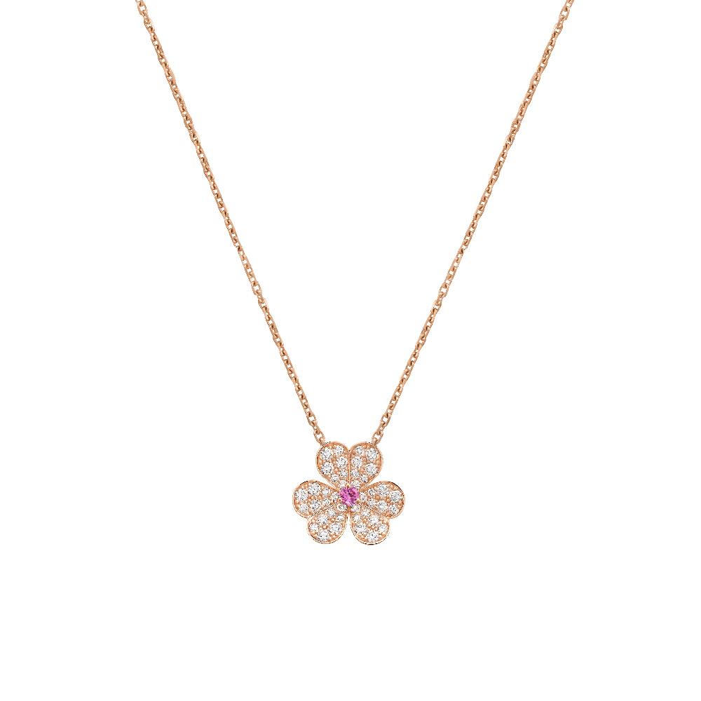 Miro FRIVOLE ROSE GOLD FLOWER DIAMOND NECKLACE