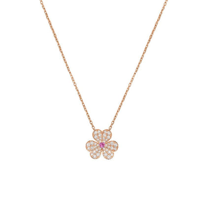 Miro FRIVOLE ROSE GOLD FLOWER DIAMOND NECKLACE