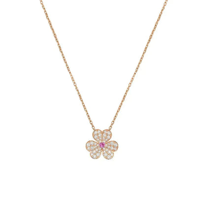 Miro FRIVOLE ROSE GOLD FLOWER DIAMOND NECKLACE