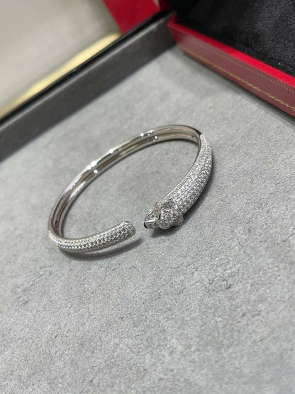Miroパンテール フルダイヤモンド オープンブレスレット