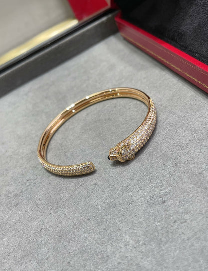 Miroパンテール フルダイヤモンド オープンブレスレット