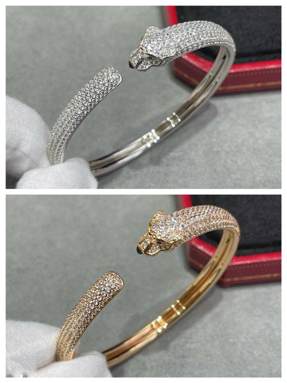 Miroパンテール フルダイヤモンド オープンブレスレット