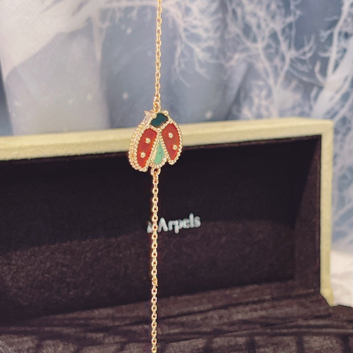 Miro LUCKY SPRING 1 MOTIF PINK GOLD BRACELET
