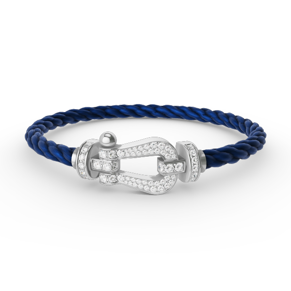 Miro FORCE LARGE HORSESHOE FULL DIAMOND BRACELET SILVER